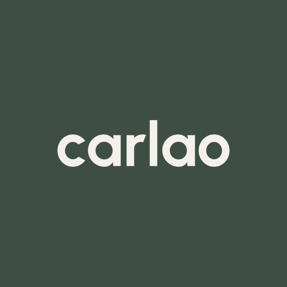 Carlao wordmark on fir green