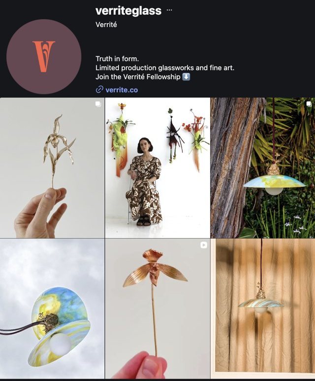 Instagram profile before: catalog-style product shots